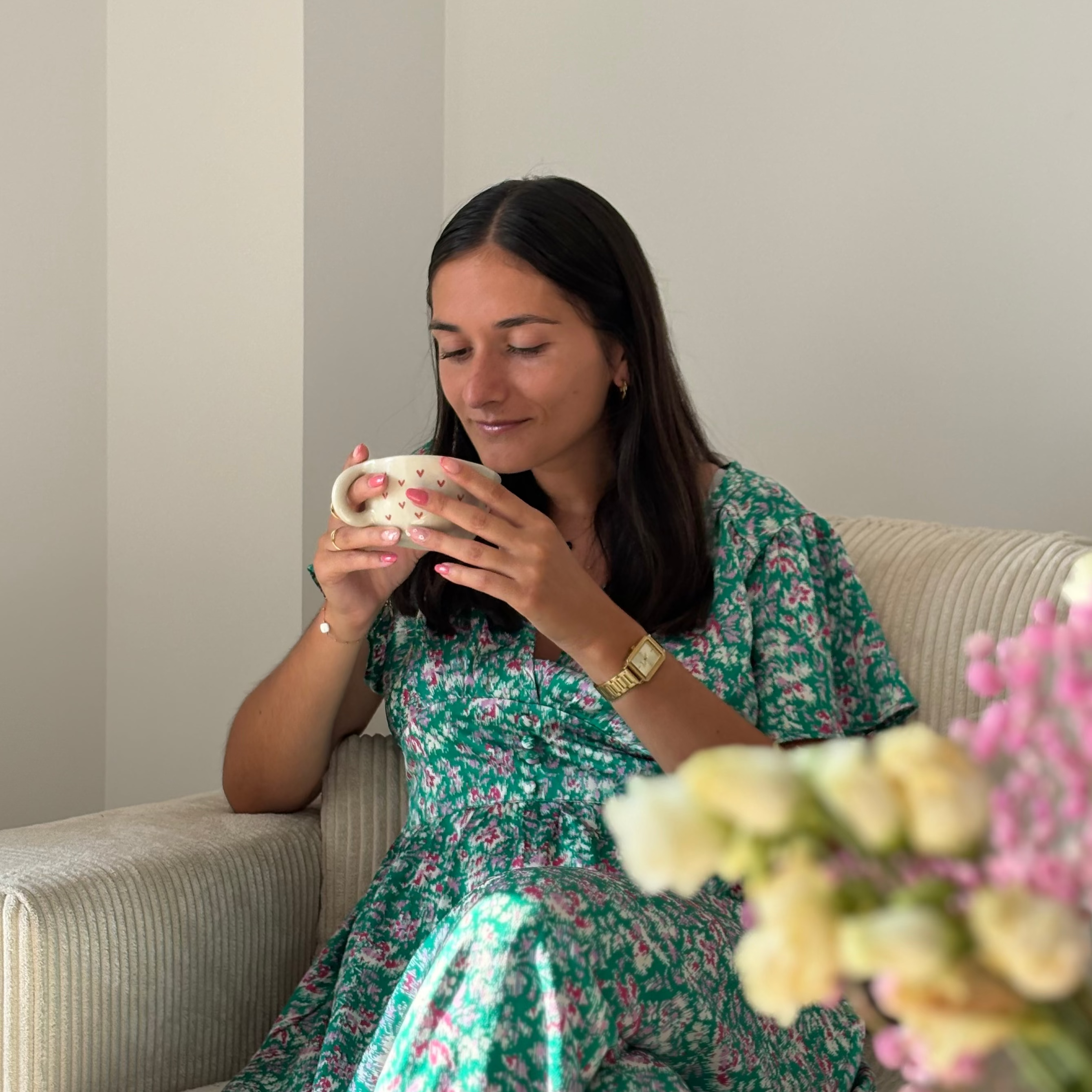 Tasses cœurs rouges en céramique Amélie Floch